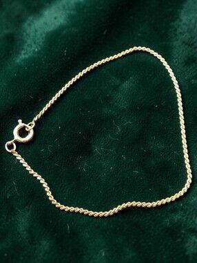 Vintage AVON Gold Tone Rope Chain Bracelet | Classic Minimalist Link Bracelet